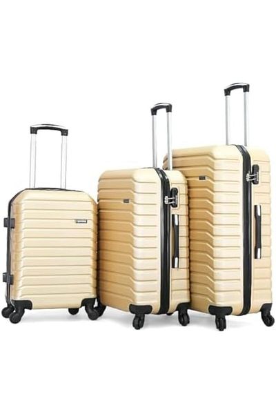 Giordano Unisex Luggage Set 101/3TR, Copper, Polycarbonate (PC)