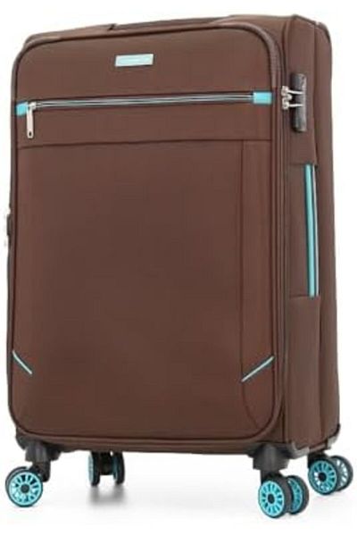 Travelite Polyester 3-Piece Wheeled Luggage Set for Unisex L 28-M 24-S 20, Brown