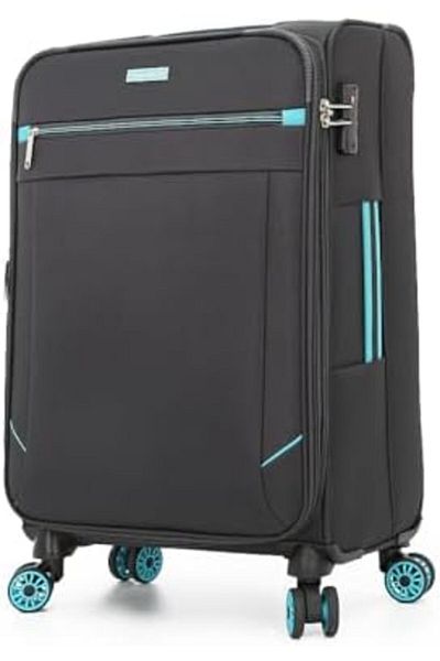 Travelite 3-Piece Polyester Wheeled Luggage Set for Unisex (L 28 - M 24 - S 20, Charcoal)