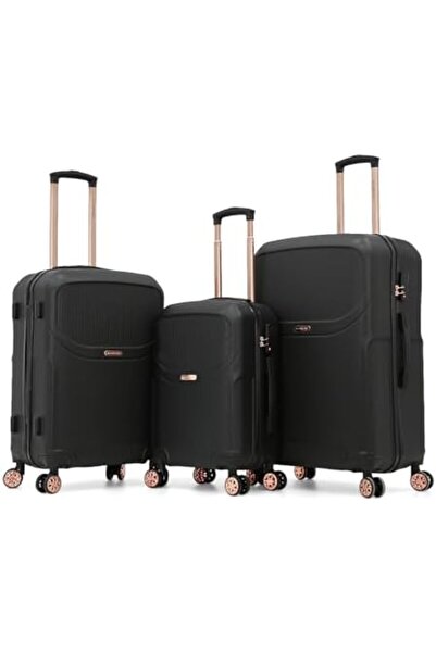 Giordano Set Of 3 Travel Bags With Double Spinner Wheels And Digital Lock-25/...