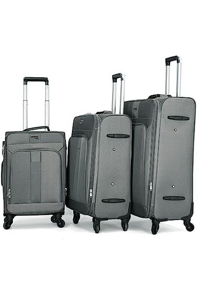 Giordano Unisex Luggage Set 09Sm/3TR, Gray, Polyester