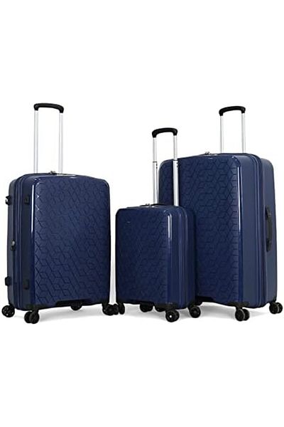 VERAGE Suitcase 3 Pcs, Blue, TSA Lock, L 28/M 24/S 20