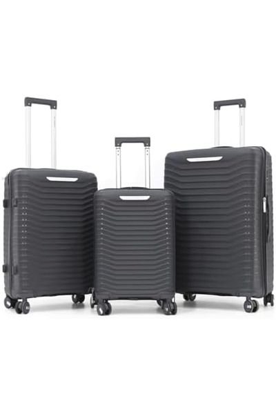 ELANTRA Set of 3 Hardshell Luggage with Wheels (L 28-M 24-S 20, Charcoal, Polycarbonate (PC))