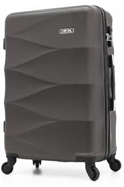 Capital Unisex Hard Shell Wheeled Luggage Set Of 3 Pieces L 28 - M 24 - S 20, Charcoal