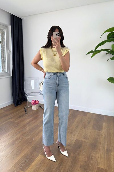 BİRCANÇİL Jonas Ice Blue Straight Jeans