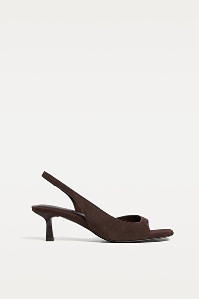 Stradivarius Leather high-heel sandals