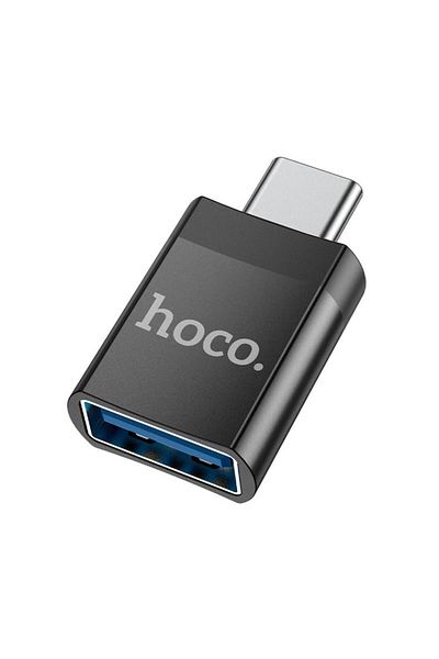 REDz Accessories Adaptor OTG, port USB și mufă Type-C, Hoco UA17, negru