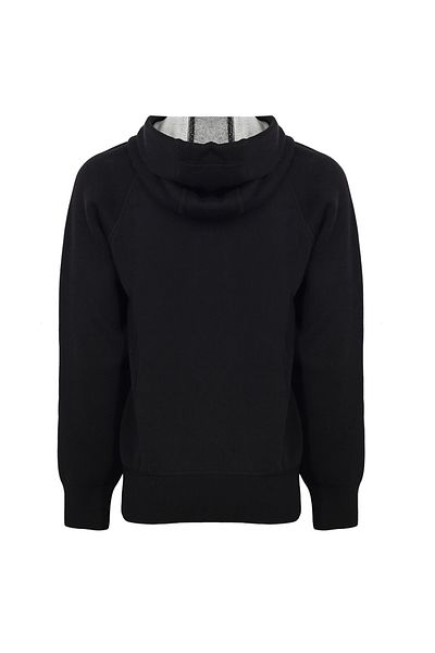 Perspective Tricotaj Regular Fit Standard Size Pulover negru cu glugă cu mâneci raglan