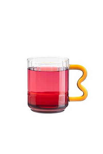 Madame Coco Rona Borosilicate Glass Mug - Yellow - 370 ml