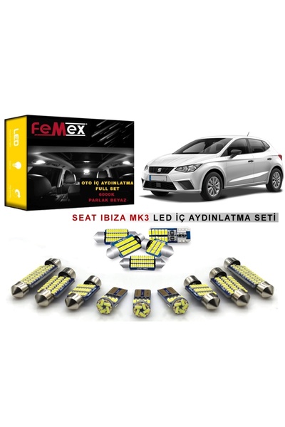 FEMEX Peugeot Partner Tepee Led Iç Aydınlatma Ampul Seti Parlak Beyaz