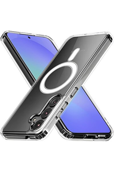 Evax (MAGSAFE) Samsung Galaxy A36 Uyumlu MagSafe Wireless Özellikli Şeffaf Kılıf
