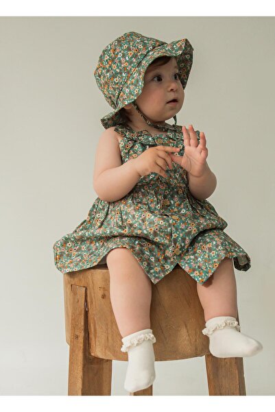kitikate Organic Limosa Green Hat Dress
