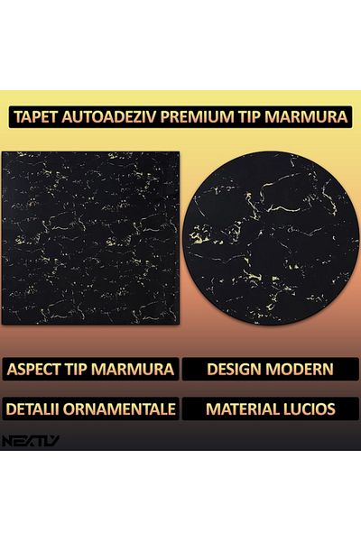 NEXTLY Set 50 X Tapet Autoadeziv Imitatie Marmura , Waterproof, Ajustabil, Adeziv Puternic, Usor