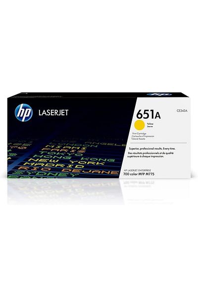 HP 651A Yellow Original Laserjet Toner Cartridge - CE342A