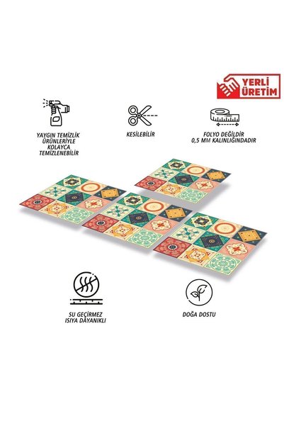 TİNK Kendinden Yapışkanlı Tokyo Desenli Pvc Karo 30x30 Cm (33 Adet) 3m2