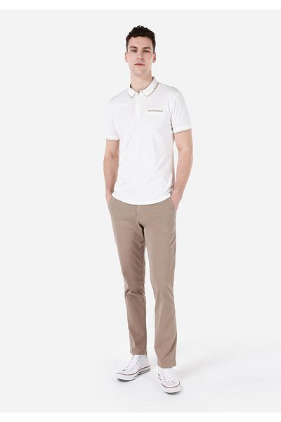 Colin's Regular Fit Mid Waist Straight Leg Men's Beige Trousers