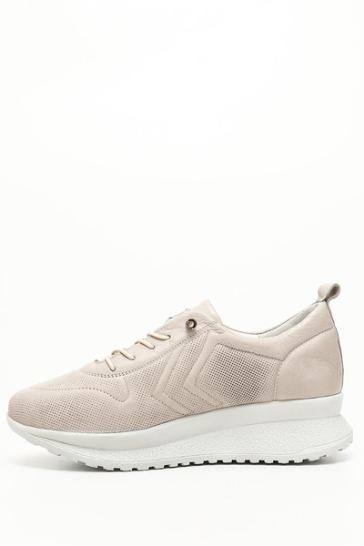 GÖNDERİ(R) Women's / Girls Gray Gum Genuine Leather Round Toe Padded Sole Lace Up Sport Women Sneaker 45088