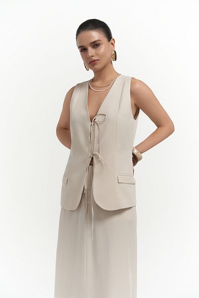 MAİ COLLECTİON Korben Vest Skirt Stone Set