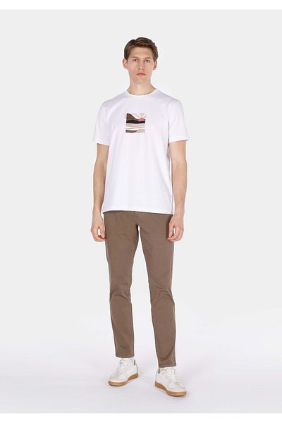 Colin's Slim Fit Mid Waist Straight Leg Men's Brown Trousers