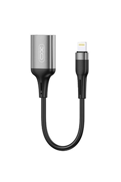 REDz Accessories Adaptor de cablu XO-NB201, USB mamă la Lightning mascul, Super Speed, Transfer de date OTG, 12 cm, Negru