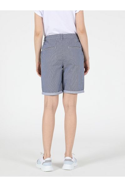 Colin's Pantaloni scurți albaștri slim fit pentru femei cu talie înaltă - Cl 1048948