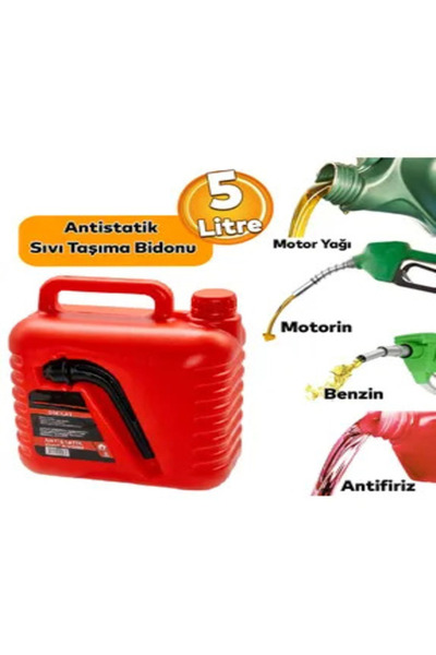 MS AKVARYUM CANLILARI ÜRETİM VE TEDARİK TESİSİ BENZİN BİDONU 5 LT ANTİSTATİK