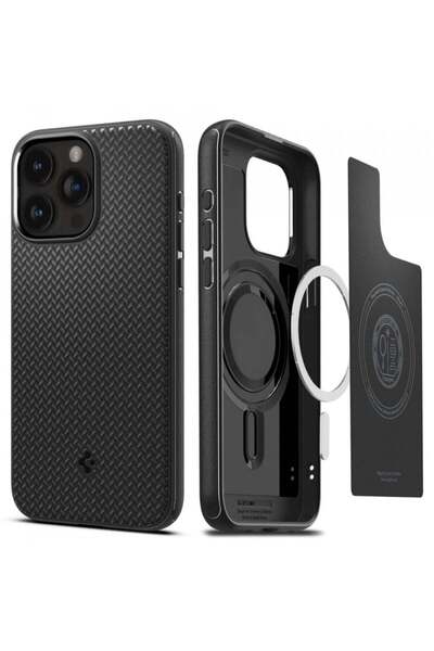 Spigen Husă iPhone 15 Pro Max Mag Armor MagFit Negru Mat cu MagSafe - ACS06597