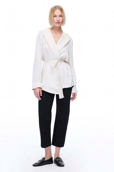 Perspective Safira Comfortable Fit Sleeve Ecru Color Kimono