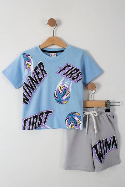 TRENDİMİZBİR Set de pantaloni scurți pentru băiat cu imprimeu Winner First