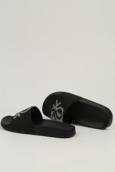 Benetton Black Gray Women's Slippers Bn-1437