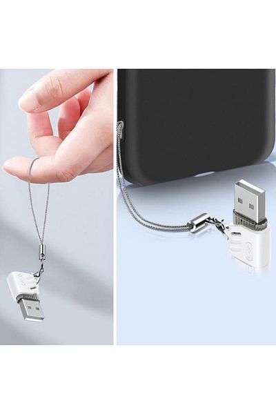 REDz Accessories Adaptor Xo-nb256d, tip C la USB, transfer de date Otg 480mbps, alb