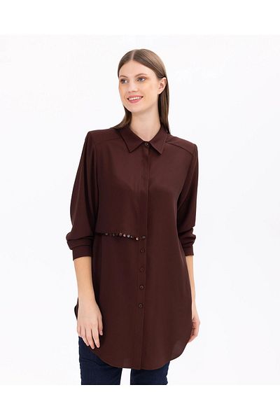 Gala-Xi Καφέ Γυναικείο Τούνικ Plus Size 232201089