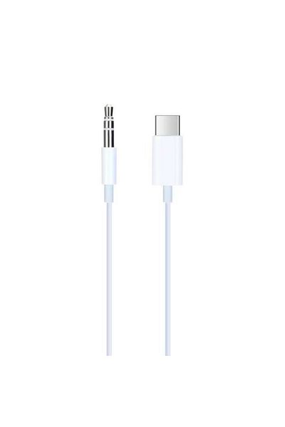 REDz Accessories Auxiliary Cable, iPhone 15/iPhone 16/Samsung, Type-C to 3.5mm Jack, 1 meter, White