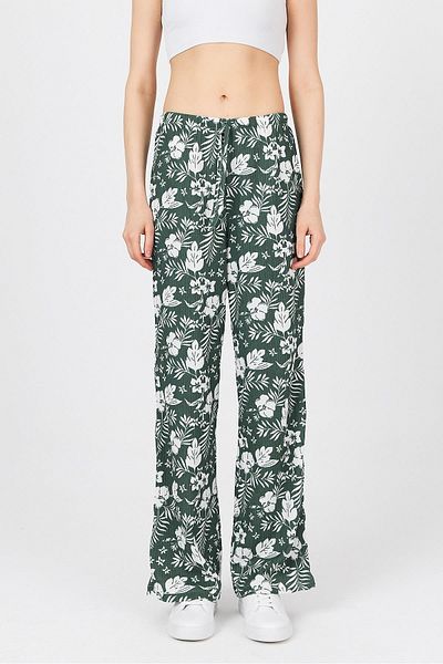 Rays Emerald Waist Elastic Patterned Trousers 4725A