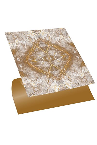 TİNK Kendinden Yapışkanlı Silinebilir Mermer 002 Desenli Pvc Karo 30x30 Cm (3...