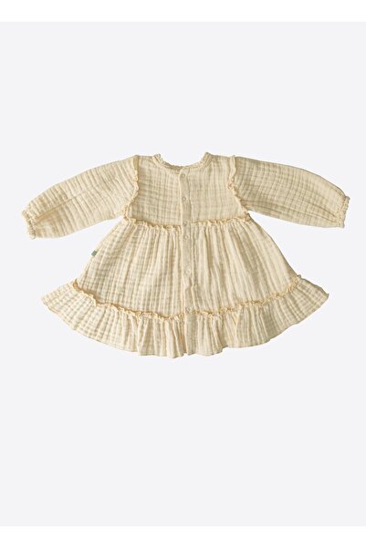 kitikate Organic 4 Layer Muslin Dress Natural