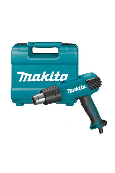 Makita أداة تسخين/مسدس هواء ساخن HG6530، 50-650 درجة مئوية، تدفق هواء 280~500 لتر/دقيقة، 2000 واط، 0.73 كجم