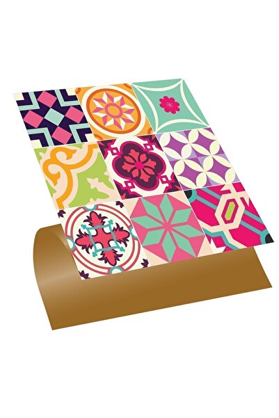 TİNK Kendinden Yapışkanlı Colorful Desenli Pvc Karo 30x30 Cm (33 Adet) 3m2