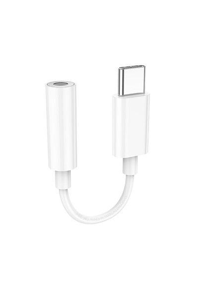 REDz Accessories Adapter Jack 3.5mm to Type-C, Hoco LS35, Silicon, White