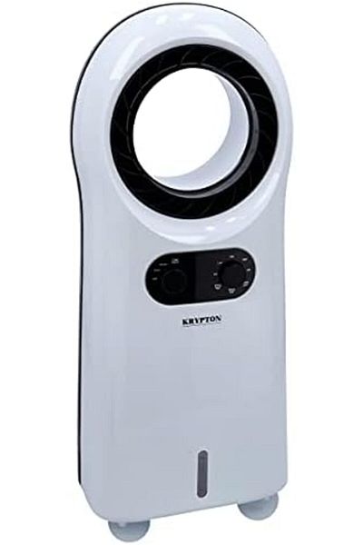KRYPTON Portable Air Cooler – 2-in-1 Cooling & Humidifying, 3-Speed, 3.5L Tank, Ice Box, Quiet & Efficient