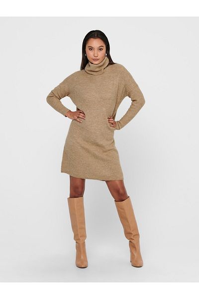 ONLY Turtleneck Light Brown Women's Knitwear Tunic15140166