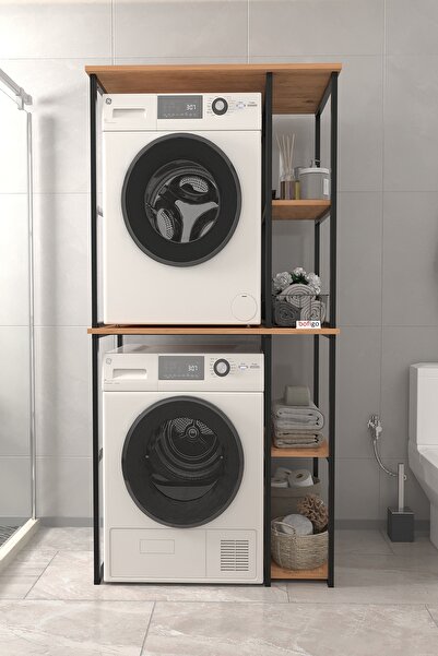 Bofigo Çamaşır Makinesi Dolabı Kurutma Makinesi Dolabı Metal Banyo Dolabı Mısra Çam