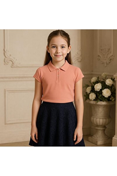 Mcrkids Σχολικό μπλουζάκι για κορίτσια με κοντό μανίκι με λαιμόκοψη πόλο
