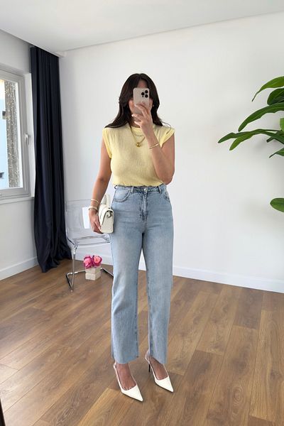 BİRCANÇİL Jonas Ice Blue Straight Jeans
