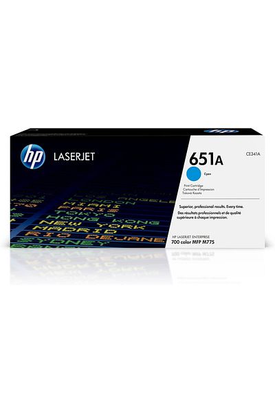HP 651A Cyan Original LaserJet Toner Cartridge - CE341A