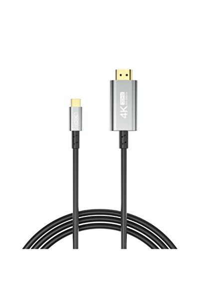 REDz Accessories Καλώδιο ήχου/βίντεο, XO-GB019, Type-C σε HDMI, Full HD 4K, 1,8 μέτρα, Σιλικόνη, Μαύρο