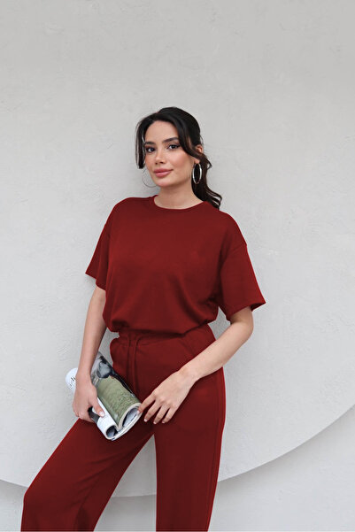 CMZ COLLECTİON Γυναικείο Καλοκαιρινό Σετ από Χτενισμένο Βαμβάκι – Κοντομάνικη...