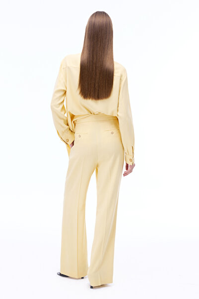 Perspective Seras Comfortable Fit Long Length Wide Leg Vanilla Color Women's Trousers