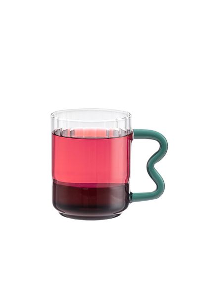 Madame Coco Rona Borosilicate Glass Mug - Green - 370 ml