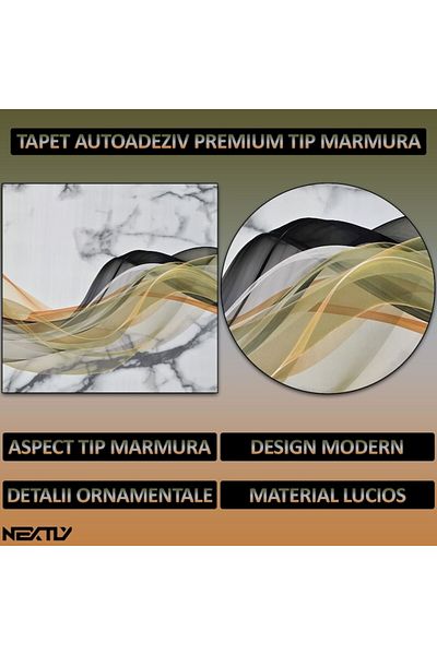 NEXTLY Set 50 X Tapet Autoadeziv Imitatie Marmura , Waterproof, Ajustabil, Adeziv Puternic, Usor